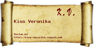 Kiss Veronika névjegykártya